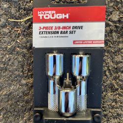 Hyper Tough 3-PIECE 3/8-INCH DRIVE EXTENSION BAR SET