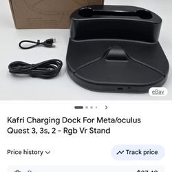 Kafri Charging Dock For Meta/oculus Quest 3, 3s, 2-rub Be Stand Brand New 20$