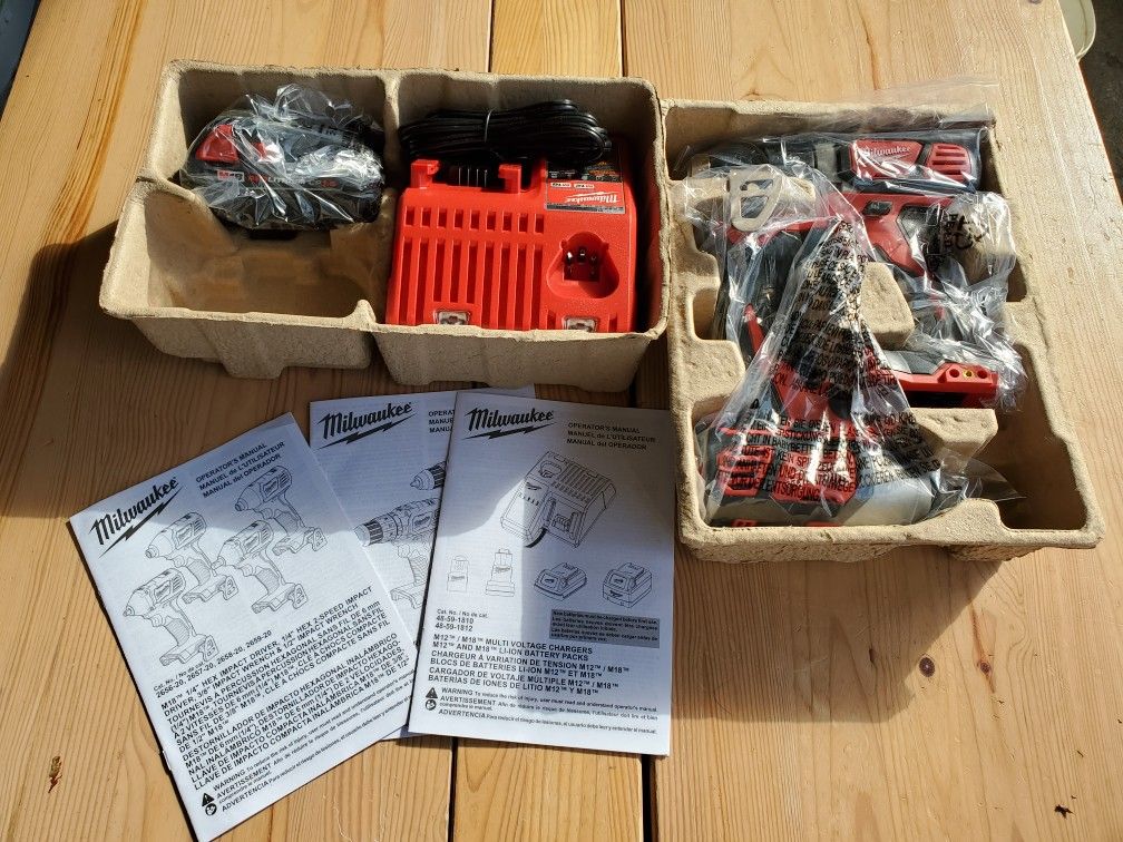 M18 drill/driver combo BRAND NEW with charger and battery