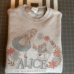 Disney Alice In Wonderland White Rabbit Sweatshirt 