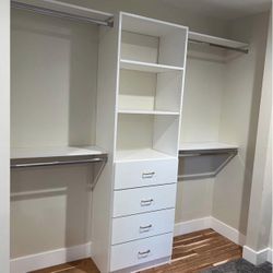 Closet Cabinet Rods Shelfs Drawers