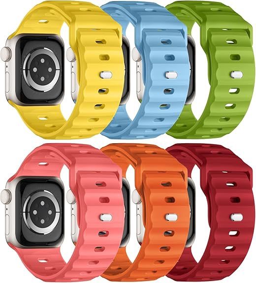 6-Pack 26mm Sport Bands for Apple Watch Ultra & iWatch Series