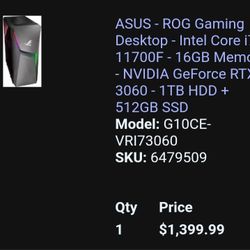 Asus Rog Gaming Desktop