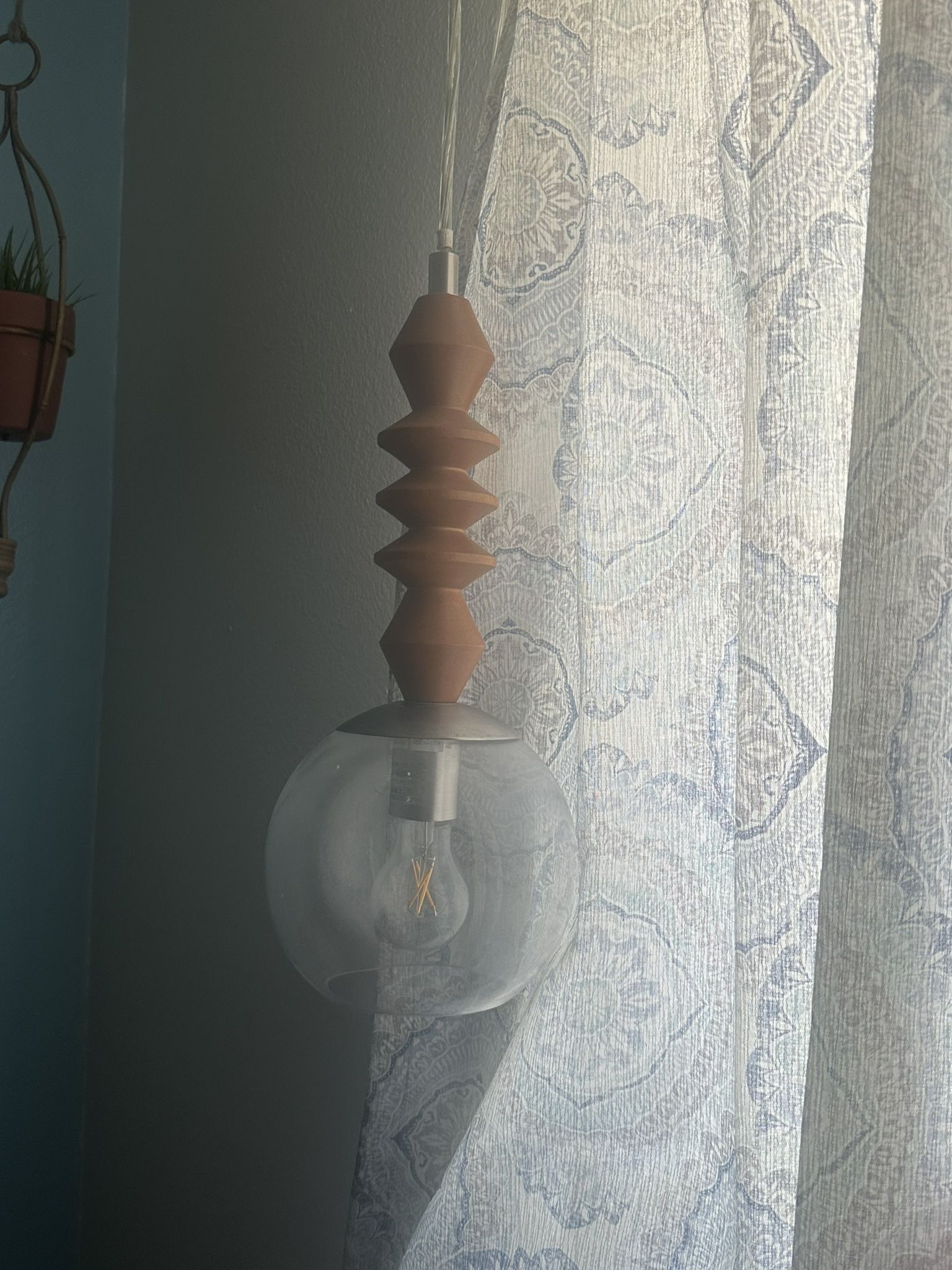 Modern Threshold Wood Plug In Pendant Lamp