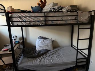 Black Metal Twin Bunk Bed Frame