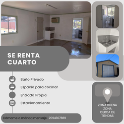 Se renta cuarto individual/studio