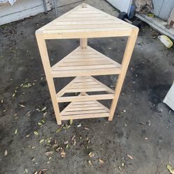 4 Tier Wood Corner Shelf 