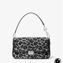 NWT Michael Kors Bradshaw Purse Handbag Beaded Leather 