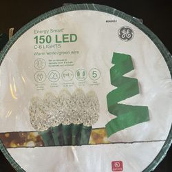 Set of GE Energy Smart 150 LED C-6 Lights Warm White/Green Wire Xmas Lights (3 Sets/ $20.00 Each)