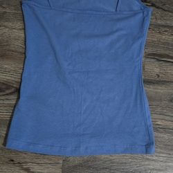Primark Women's Ladies Girls Stretch Cami Vest Strap Top Blue X/S