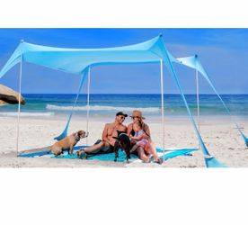 Sun Ninja Beach Tent Sun Shelter UPF50+ - Easy Pop Up Beach Canopy