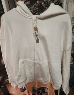 Skims pWhite Zip-Up Hoodie