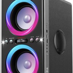 Brand New! Portable Bluetooth Speaker, 200W (Peak) Loud Sound Stereo with subwoofer, Fast Charging, 20H Playtime, Wireless TWS Speakers with LED Light