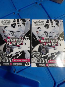 2 white flare booster bundles pokemon new sealed tcg