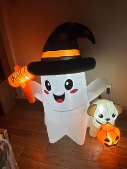Halloween Inflatable Ghost with Dog