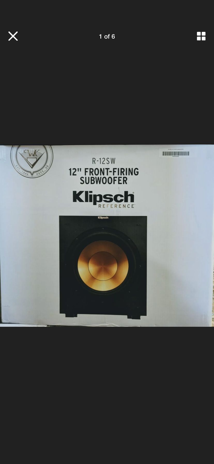 KLIPSCH REFERENCE R-12SW SUBWOOFER BRAND NEW IN UNOPENED BOX 📦!!