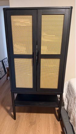 Like New Caning Storage Cabinet - Fully Assembled