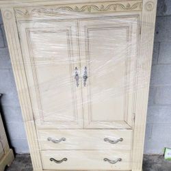 Armoire & matching marble Top Dresser By ART FURNITURE 