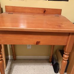 Vintage Bombay Wood School Desk
