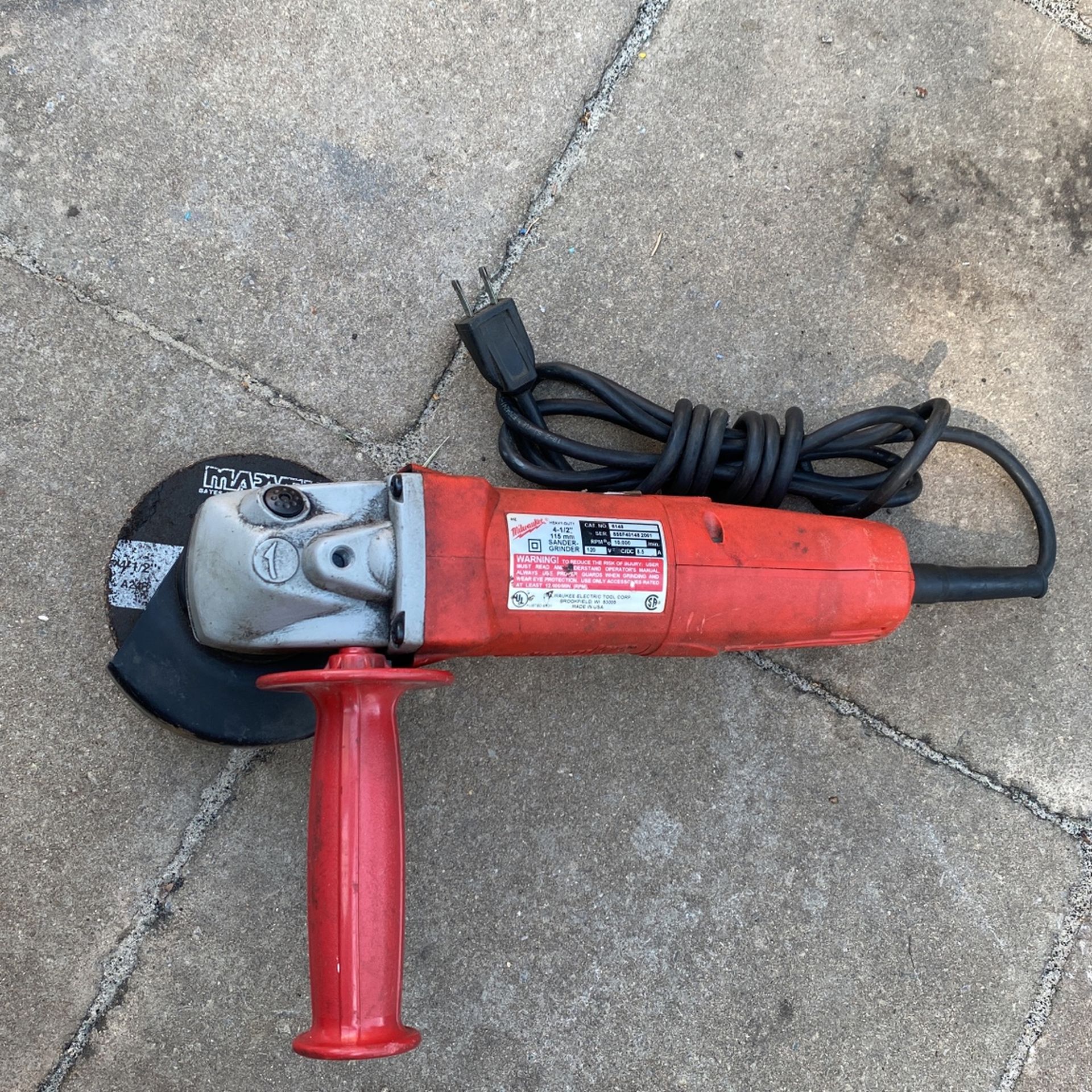 Milwaukee 6148 4-1/2 inch 10 AMP Grinder/Sander