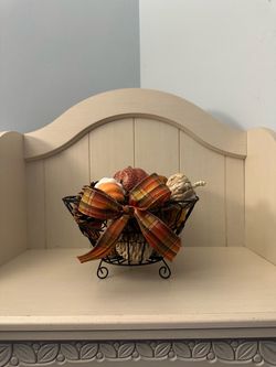 Fall Harvest Wire Basket Centerpiece 🍂🍁