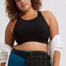 Torrid Active TRU Low-Impact Performance Core Sports Bra Black Plus Size 3 / 3X