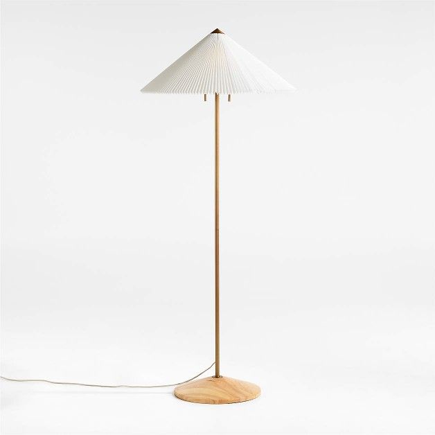 Flores Floor Lamp with Fluted Shades 66"