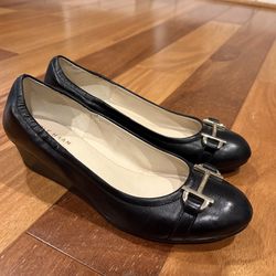 Cole Haan Grand Series Black Leather Wedge Flats – Size 8.5 – Never Worn