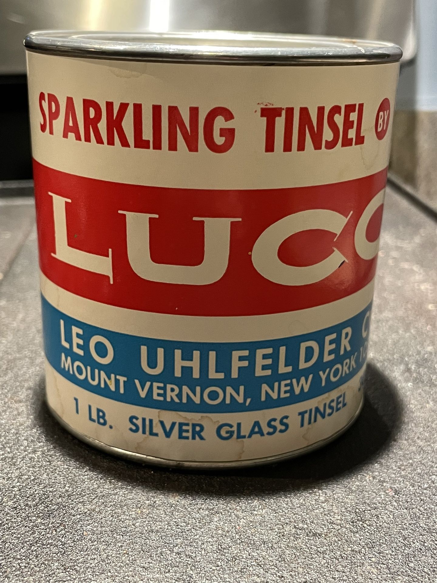 Vintage LUCO Sparkling Silver Glass Tinsel