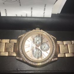 Authentic GOSSIP Ladies Crystal Face Rose Gold Watch with Boxes