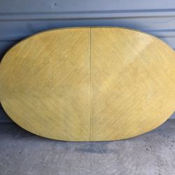 Vintage Dining Table Set with 4 Cane Back Chairs