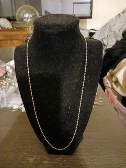 Sterling Silver Beaded Necklace 