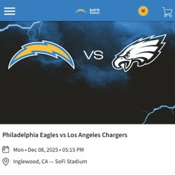 Selling Two Ticket Chargers Vs Eagles 12/08/2025 $320 Each