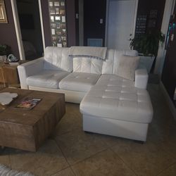 White Leather Sofa Bed