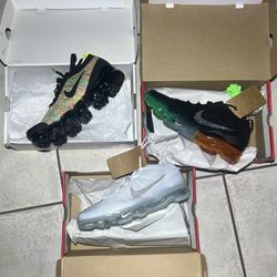3 Brand New Flyknit Vapormax. 
