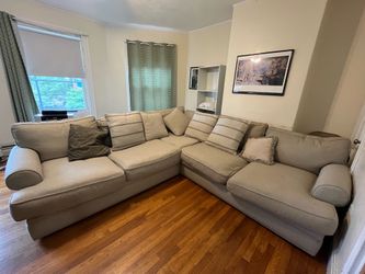 L-shaped sectional sofa with waterproof cover - $150 OBO