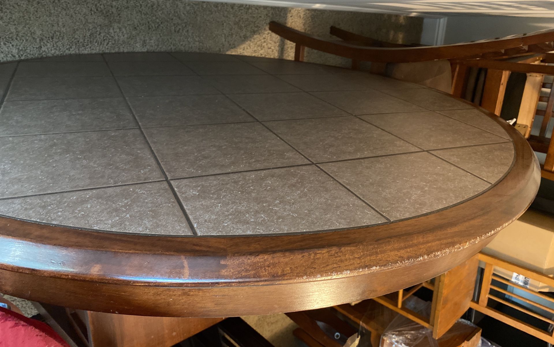 Bar Height Round Table - Wood