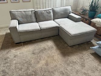 SLEEPER COUCH WITH CHAISE STORAGE
