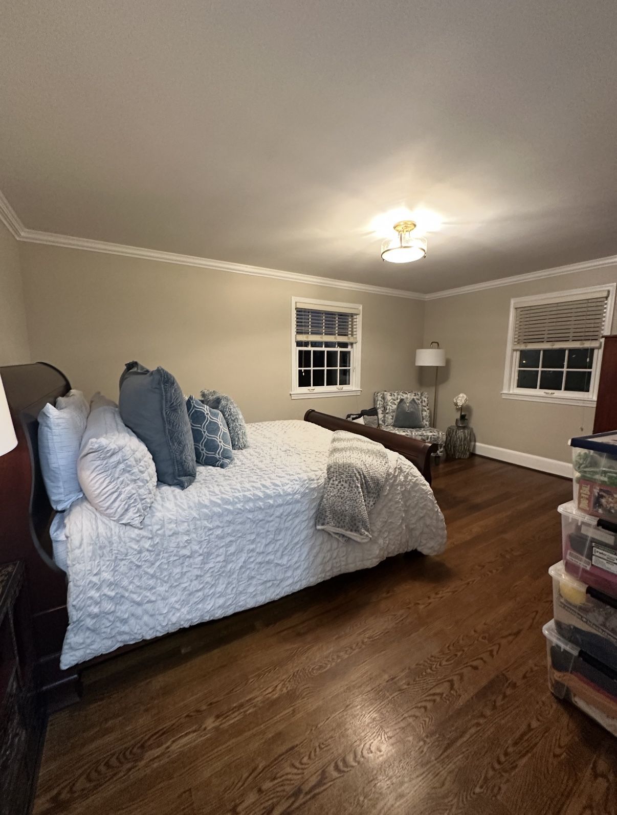 Sleigh Bed with Mattress & Box Spring