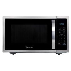 Magic Chef 1.6 cu. ft. Countertop Microwave in Stainless steel with Gray Cavity