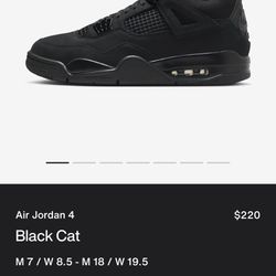  Jordan Retro 4 Black Cat 🐈‍⬛ 