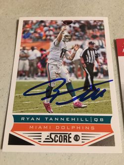 Ryan Tannehill Autographed Card with COA