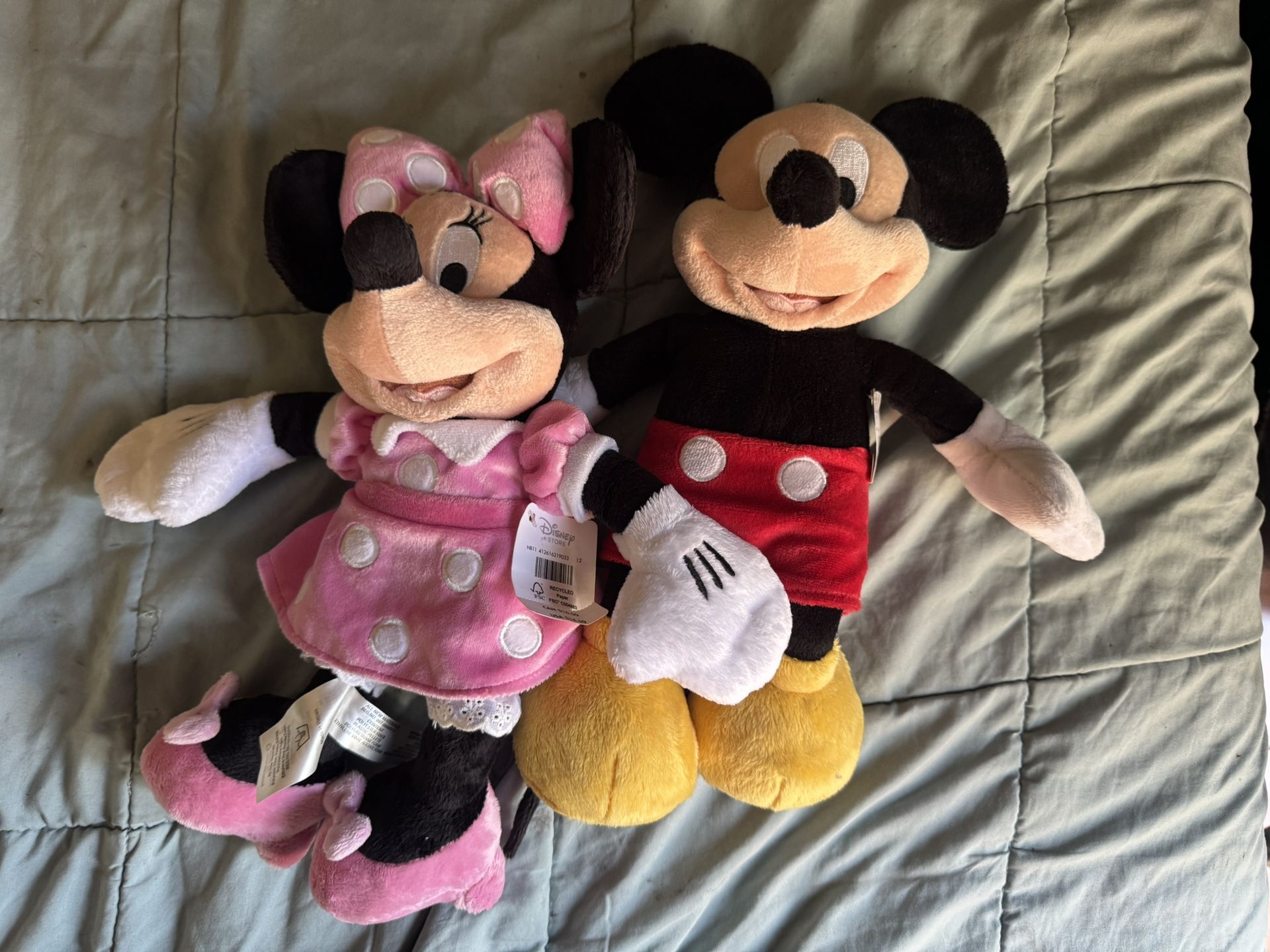 Mickey and Minnie Mouse plush toys