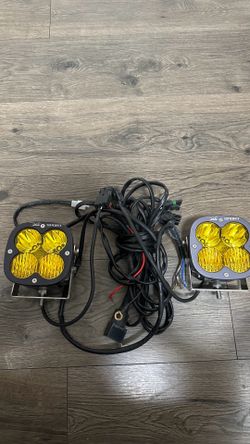Baja Designs XL Sport LED Light Pod Pair for Jeeps, Off Road 4x4, Trucks, UTV - 2 PCS LED with Wiring Harness (Driving Combo; Amber)