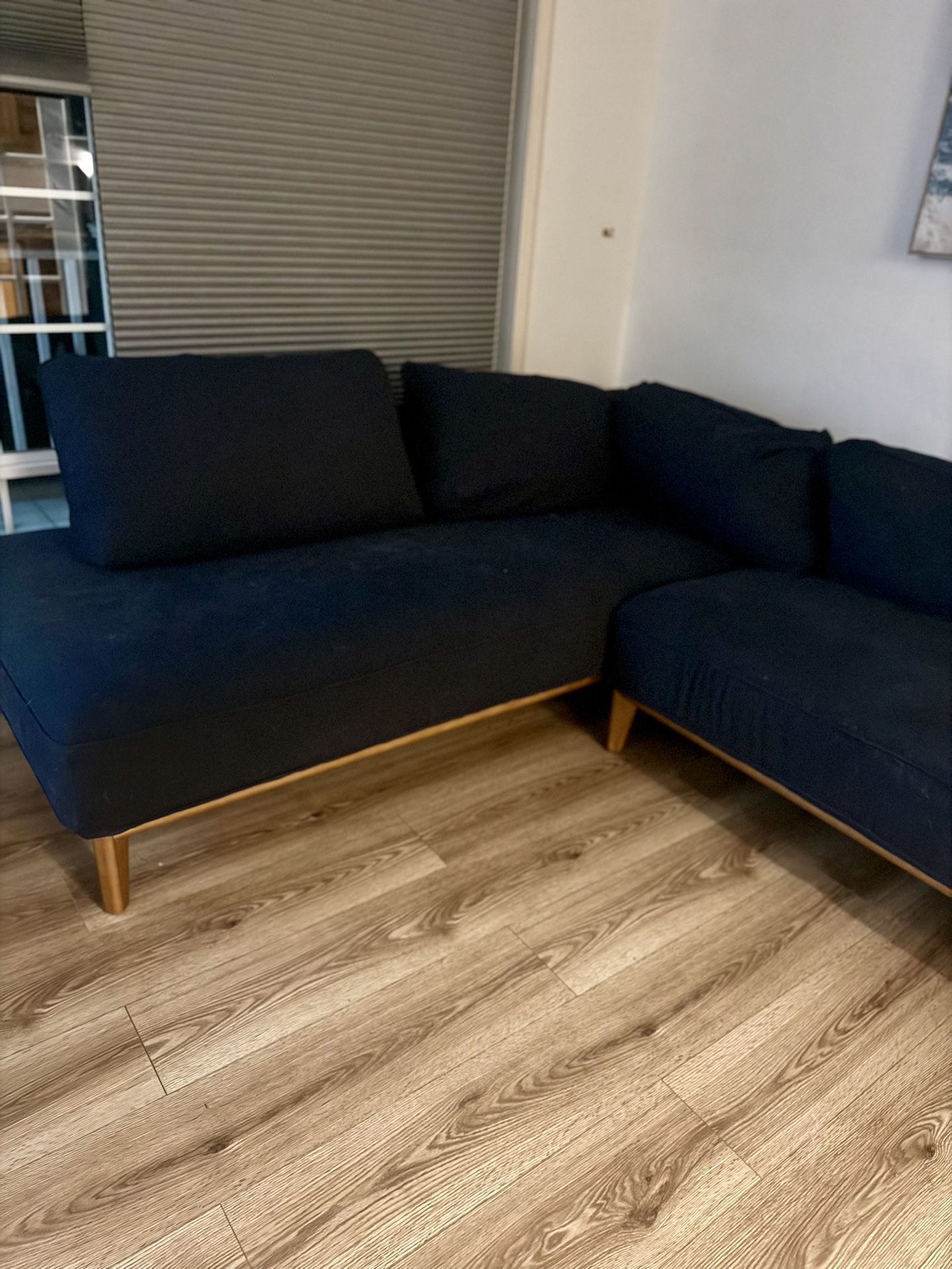 Navy Blue Jollene Sectional Couch