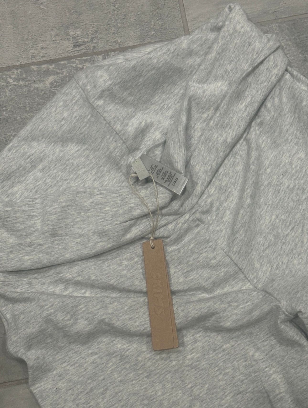 Skims Cotton Jersey Foldover Pants Soft Heather Grey Comfy Lounge Pant