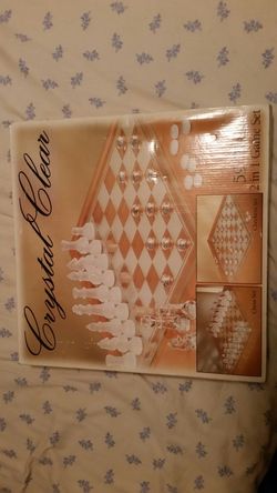 Glass chess/checker set