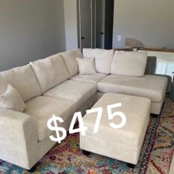 $465 No Tax 3-Pc Sectional Sofa Set