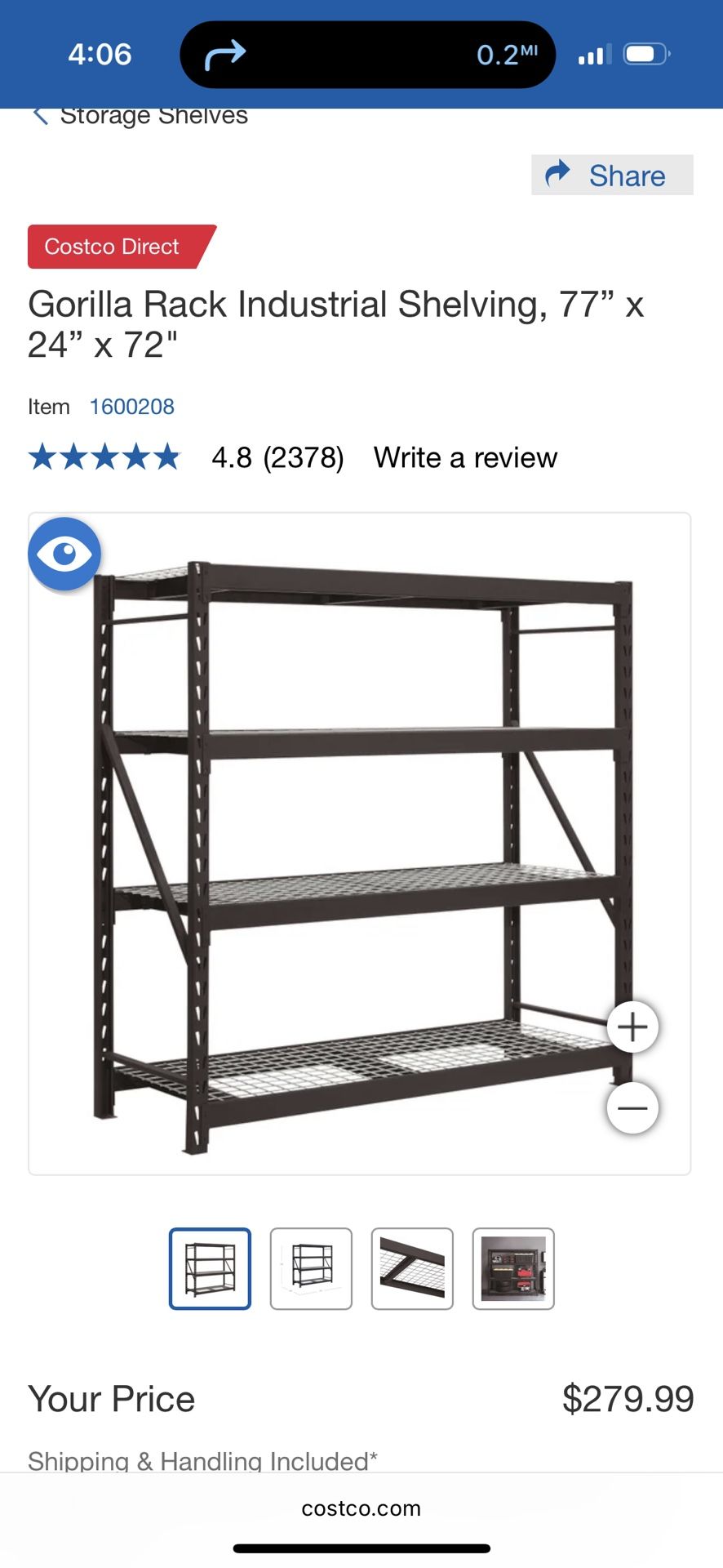 Gorilla heavy duty garage Storage rack