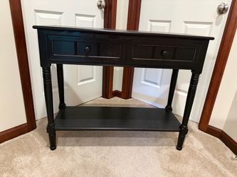 Black hall table